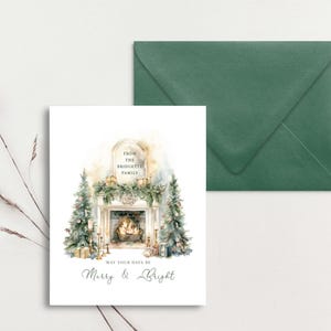 30 Stück kundenspezifische Weihnachtskarten, personalisierte Anmerkungskarten, Monogramm-Briefpapier, Weihnachtskarten, kundenspezifische Feiertagskarte, personalisiertes Briefpapier