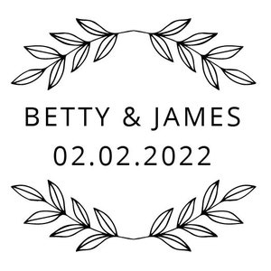 Custom Stamp, Couple Stamp, Wedding Stamp, Self-Inking Stamp, Custom Stamp, Rubber Stamp, Personalized Stamp, Logo Stamp, Name Stamp, Stamp image 5