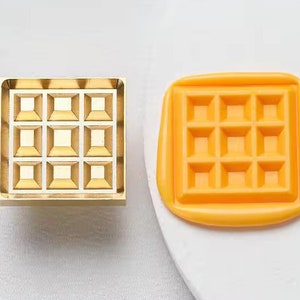 Sello de cera con forma de gofre, sello de cera 3D, sello de cera para alimentos, sello de cera bonito, sello de cera con letras, sello de cera troquelado, sello de cera para regalo