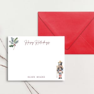 30 Stück kundenspezifische Weihnachtskarten, personalisierte Anmerkungskarten, Monogramm-Briefpapier, Weihnachtskarten, kundenspezifische Feiertagskarte, personalisiertes Briefpapier