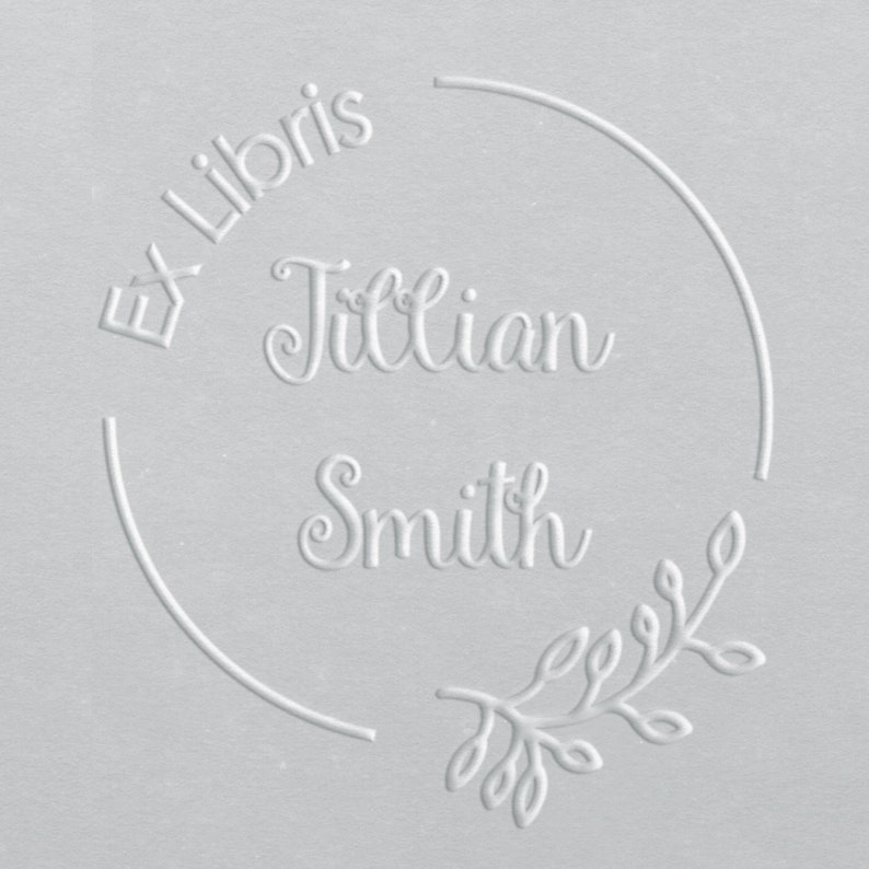 Ex Libris Embosser Book Embosser Library Embosser Custom Etsy