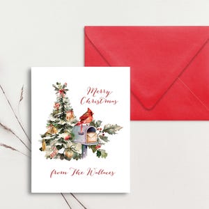 30 Stück kundenspezifische Weihnachtskarten, personalisierte Anmerkungskarten, Monogramm-Briefpapier, Weihnachtskarten, kundenspezifische Feiertagskarte, personalisiertes Briefpapier