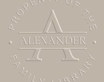 From the Library Of Book Embosser, Book Stamp, Custom Embosser, Ex Libris Stamp, Library Embossing Stamp, Personalized Gift for Booklover