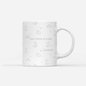 Custom Bunny Mug | Personalized Bunny Mugs | Custom Bunny Print Mug | Bunny Mug |  Rabbit Mug | Custom Rabbit Mug | Custom Gifts
