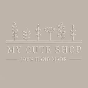 Niestandardowa wytłaczarka, wytłaczarka z logo, wytłaczarka biznesowa, stempel z logo, logo botaniczne, wytłaczarka ręcznie robiona, stempel firmowy, stempel z logo roślin