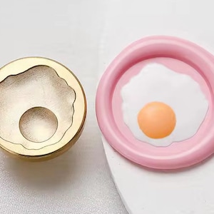 Sello de sello de cera de huevo, sello de cera 3D, sello de cera de alimentos, sello de cera lindo, sello de cera de letras, sello de cera troquelado, sello de cera de regalo