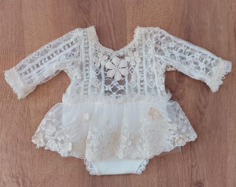 Nyföddoutfit Nyfödd spetsromper, babyflickoutfit, nyföddromper, nyföddfotografering, nyfödd flickoutfit