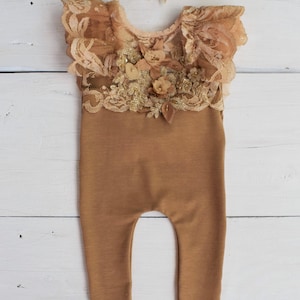 Newborn photo prop, newborn footed romper, Photography props, Newborn Photography Prop, Newborn Girl, Newborn Photoshoot Outfit, Lace romper