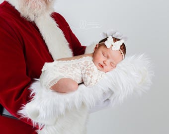 Christmas Newborn Outfit, Newborn Lace Romper, Newborn Romper, Newborn Photo, Newborn Romper, Christmas Photography, First Christmas