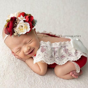 Newborn Christmas Romper, Newborn Photo Prop, Newborn Romper, Photo Outfit, Newborn Prop, Photography, Baby Girl Outfit