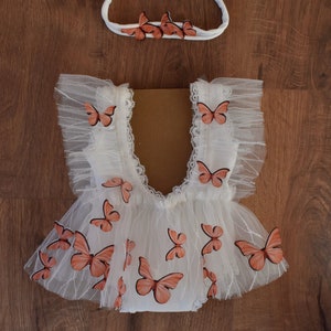 Newborn Girl Lace  Romper, Newborn Photo Outfit, Newborn Photography Prop, Butterfly Romper, Newborn romper, Newborn Lace Romper, Baby