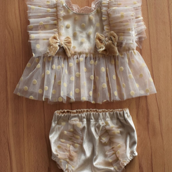 Traje de niñera, traje de niña, mono de niñera, accesorio para foto de niñera, foto de niña, fotografía de niñera, mono de primer cumpleaños