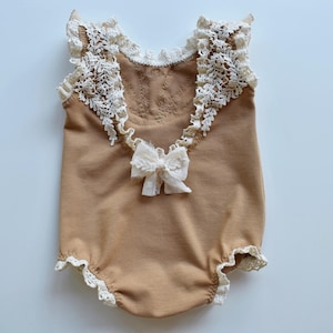 Newborn Girl Outfit, Newborn Girl Props, Newborn Lace Romper, Photography Prop, Newborn Photo Outfit