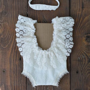 Newborn Photo Prop, Newborn Romper, Newborn Girl Props, Newborn Photo Outfit, Photography Prop Newborn Lace Romper,