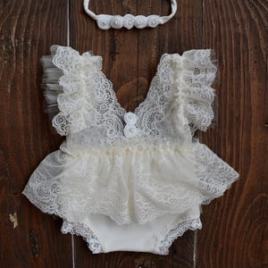 Newborn Outfit, Newborn Prop Photography, newborn lace romper, newborn girl prop, Photo prop, Newborn photoshoot