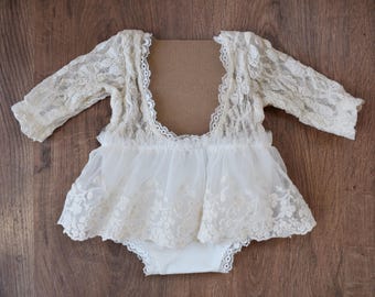Newborn Photo Prop, Newborn Romper Prop, Newborn Girl Outfit, Photo Outfit, Newborn Prop Photography, newborn girl prop, newborn lace romper