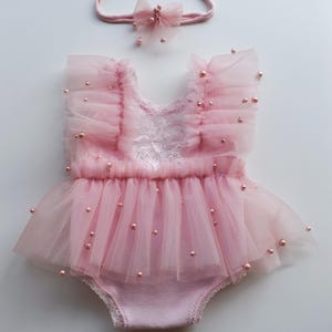 Newborn Girl Lace Romper, Newborn outfit, Newborn bodysuit, Photoshoot props, Newborn Girl Outfit, Newborn Prop, Newborn lace romper