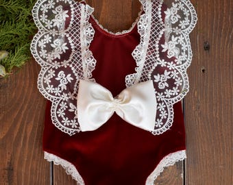Christmas Outfit  Newborn Girl Romper, Outfit, Photoshoot outfit, Newborn Photo Prop, Newborn Photography Prop, Newborn outfit, Newborn Girl