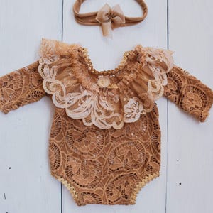Newborn  Romper, Newborn Girl Photography Prop, Newborn Girl Outfit, Newborn lace romper, newborn girl photoshoot outfit