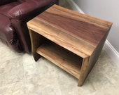 Live Edge End Table - Live Edge Walnut Accent Table - Waterfall Side Table - Live Edge Walnut Slab - Live Edge Coffee Table - Rustic Table