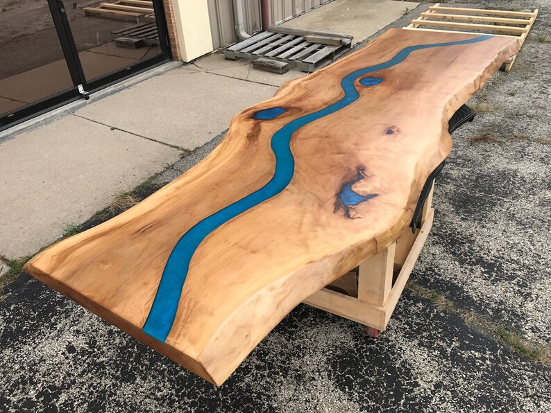 Resin River Tables Stunning Live Edge River Tables for Your Etsy