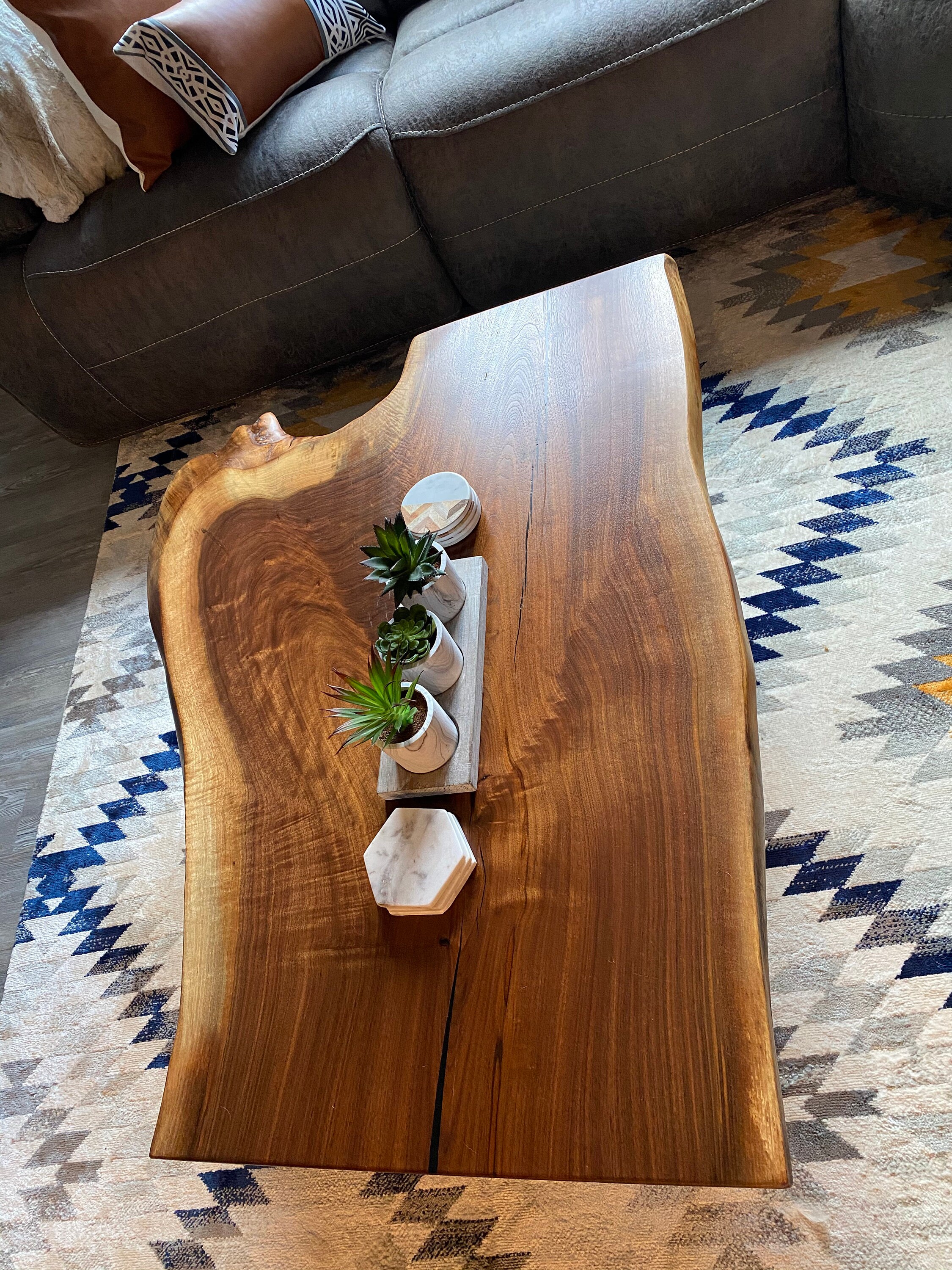 Custom Live Edge Wood Coffee Tables Rustic Coffee Tables Etsy