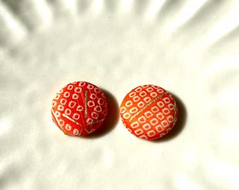 Upcycled Kimono Earrings, Vintage Japanese Silk, Sustainable Handmade Jewelry【I】