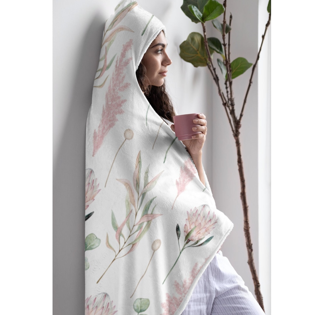 Mother's Day Gift Soft Hooded Blanket, Endometriosis Pain Help and