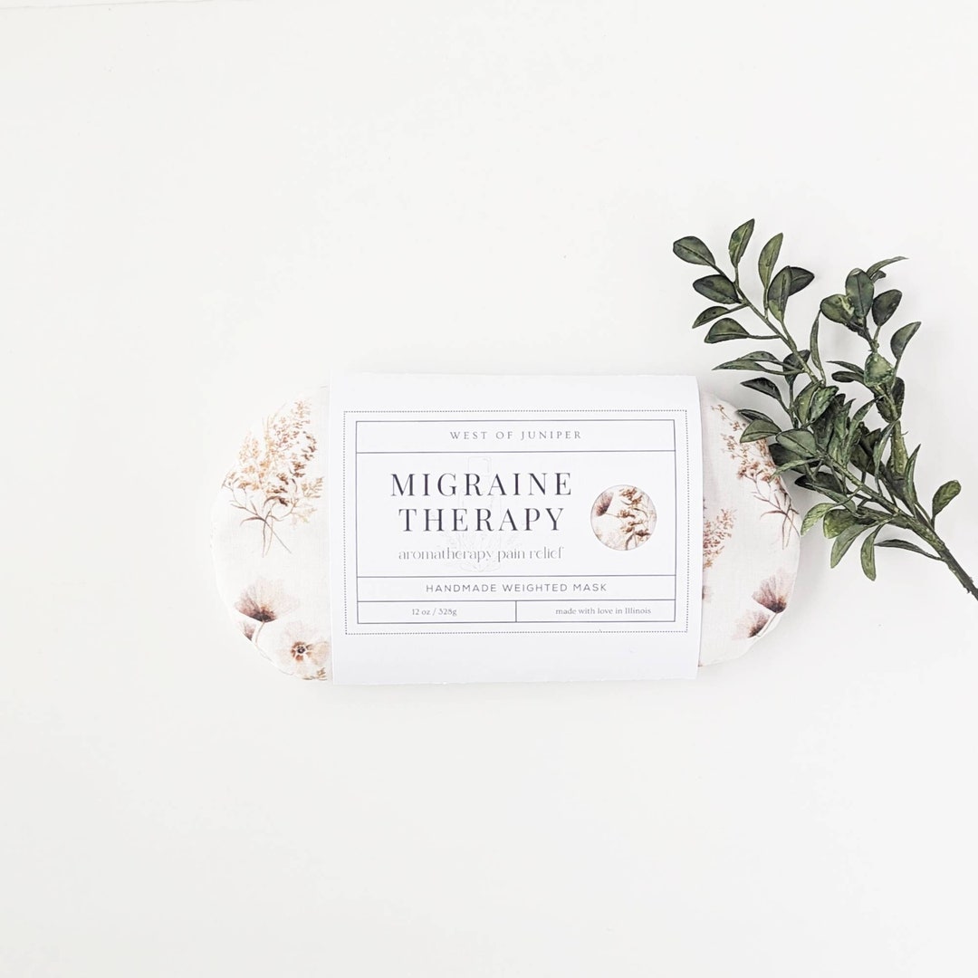 Weighted Lavender Migraine Mask for Severe Headache Pain, Aromatherapy