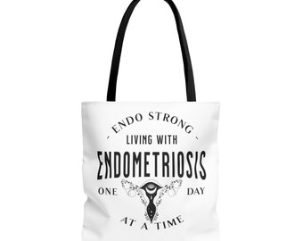 Bolsa de mano de endometriosis - Endo Fuerte - Regalo de Guerrero Endo - Hermana Endo - Conciencia Endo - Conciencia de Endometriosis - Regalo Endo