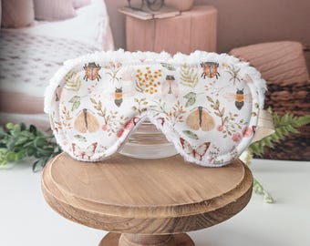 Bumblebee and Bugs Boho Pink Comfy Cozy Sleep Mask