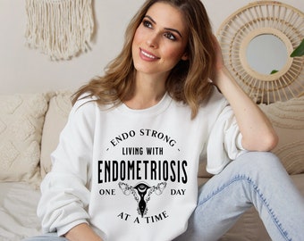 Endometriosis Sweatshirt - Endo Strong - Endo Warrior Shirt - Yellow Ribbon - Endo Awareness - Endometriosis Awareness - Endo Gift