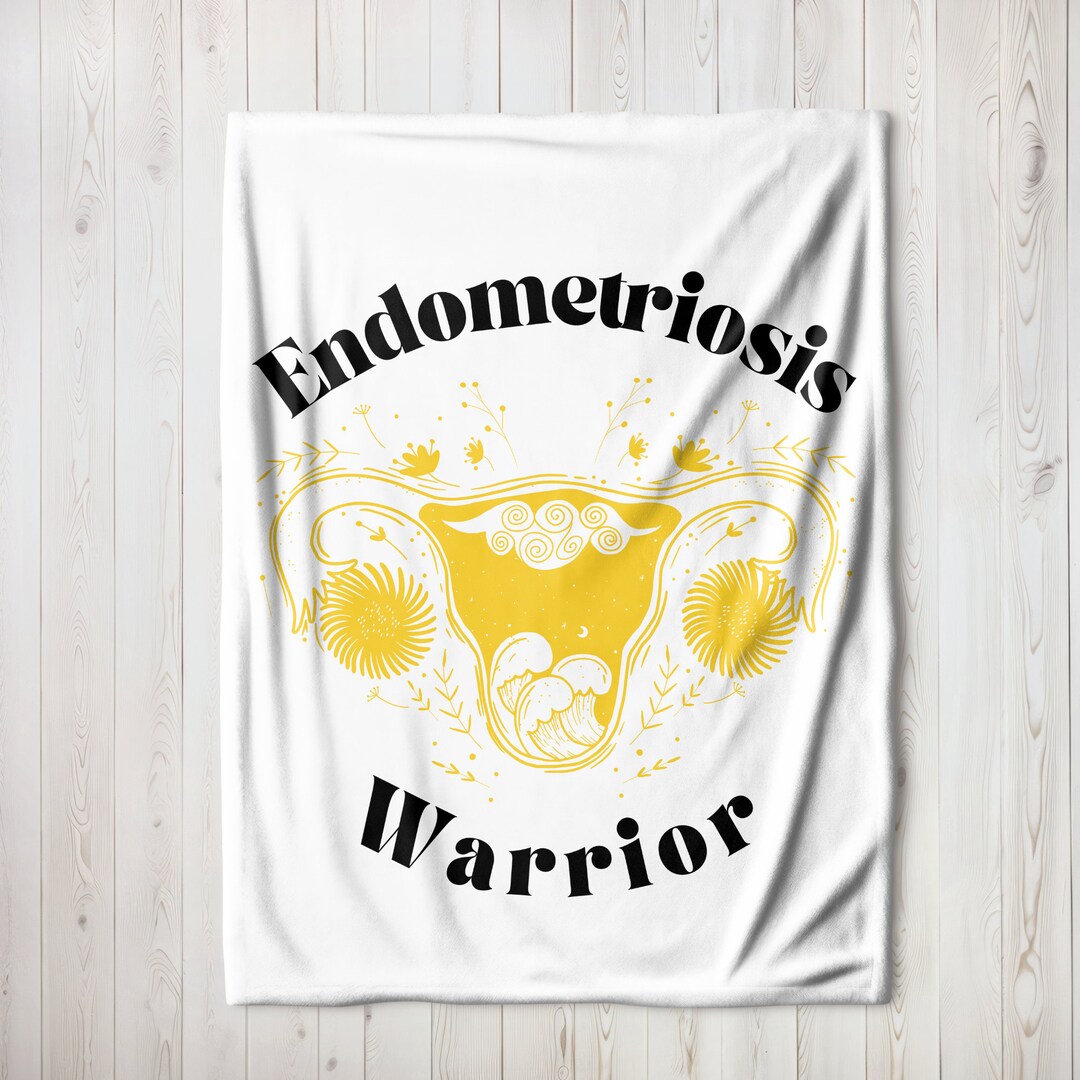 Endometriosis Warrior Blanket, Endometriosis Plush Throw, Endometriosis