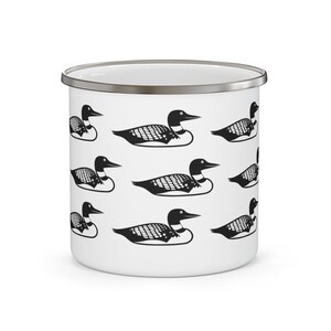 Loon Enamel Camping Mug, Hiking Lover Gifts, Birthday Gifts for Bird Lover, Ornithologist Gift, Bird Watching Gifts, Nature Lover Gifts