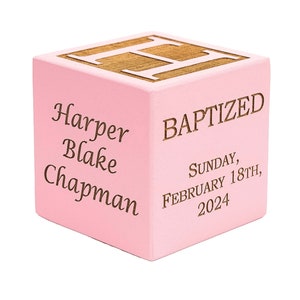 Baptism Gift Boy, Girl, Personalized Baptism Gift, Baby Baptism Block, Baby Gift, Baby Dedication Gift, Engraved Block, Unique Baptism Gift