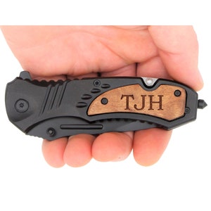 Custom Wood Handled Pocket Knife with Assisted Opening Blade