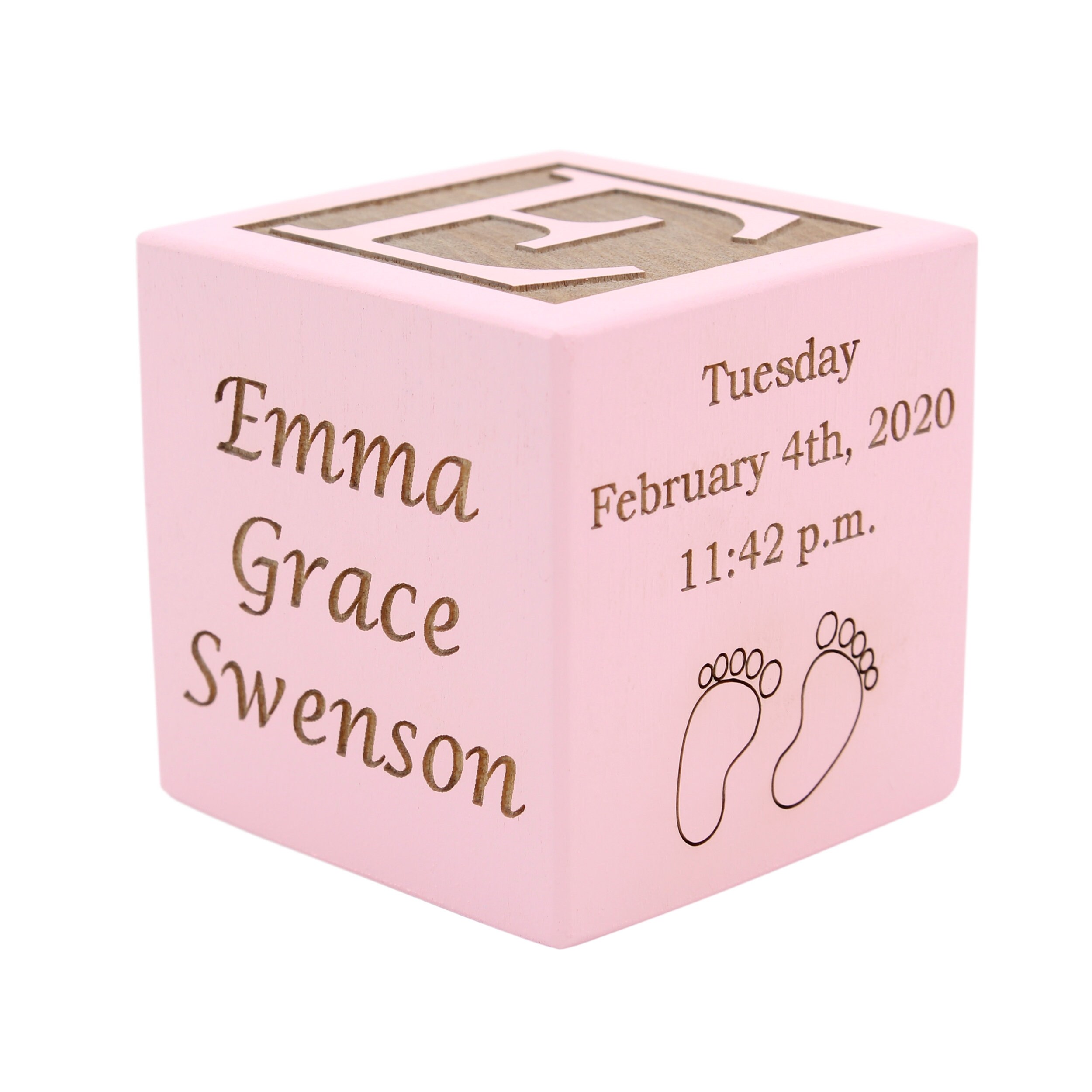 Custom Wooden 2” Baby Block - Handmade - Personalized - Made to Order