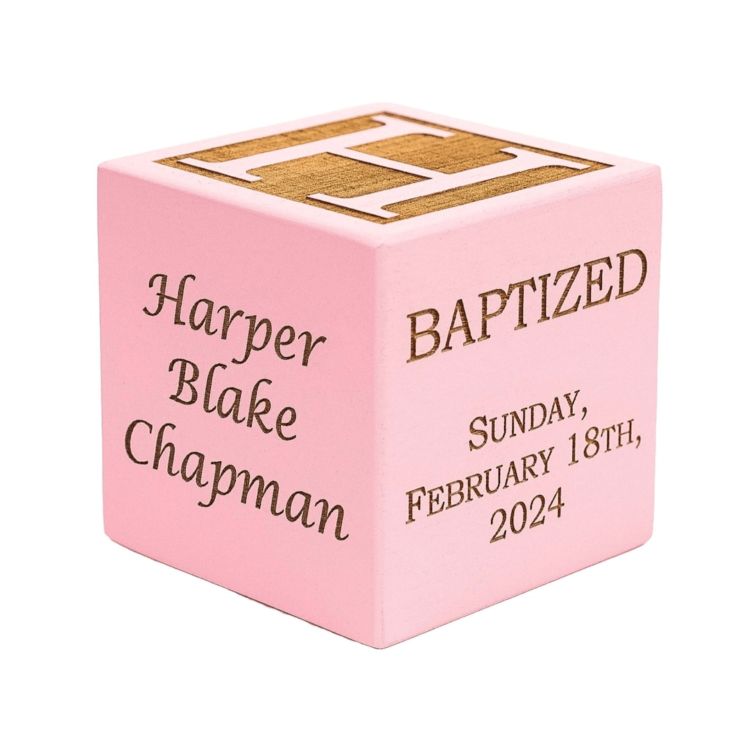 Baptism Gift Boy, Girl, Personalized Baptism Gift, Baby Baptism Block