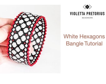 White Hexagons Bangle Tutorial