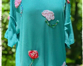 Geraniums Art Tunic Large KellyJacksonDesign