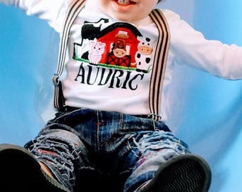 barnyard birthday outfit boy