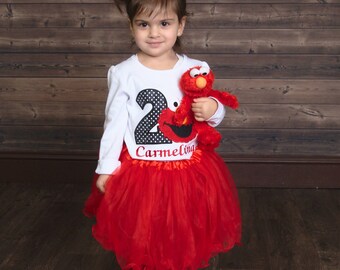 elmo 2nd birthday outfit girl