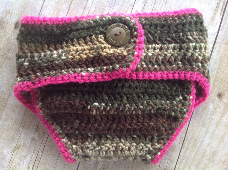 Newborn Pink Camouflage Set baby girl hat and diaper set Etsy