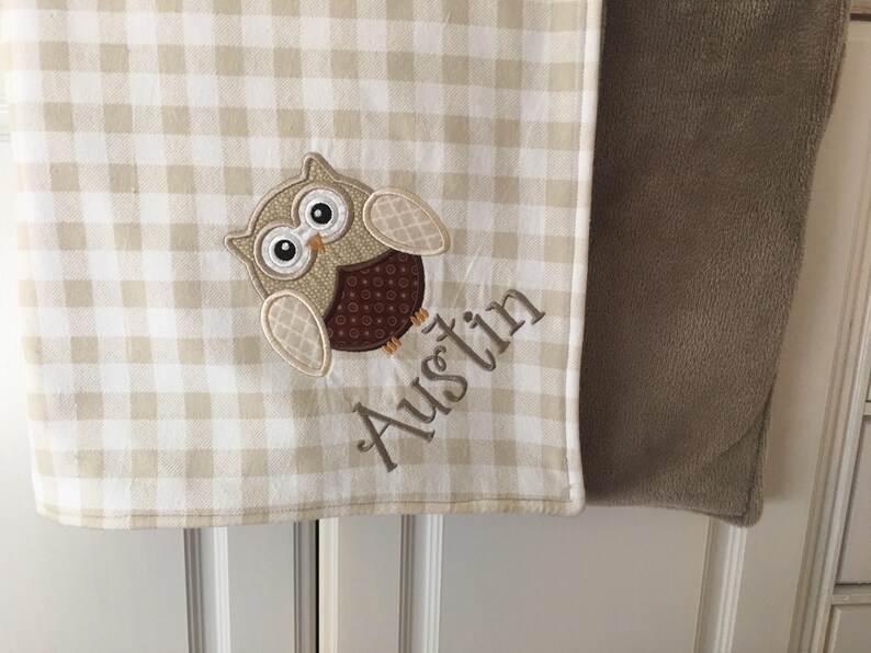 Owl Baby Nursery Personalized Baby Blanket Owl Baby Blanket Owl Blanket Owl Nursery Woodland Baby Nursery Woodland Baby Blanket