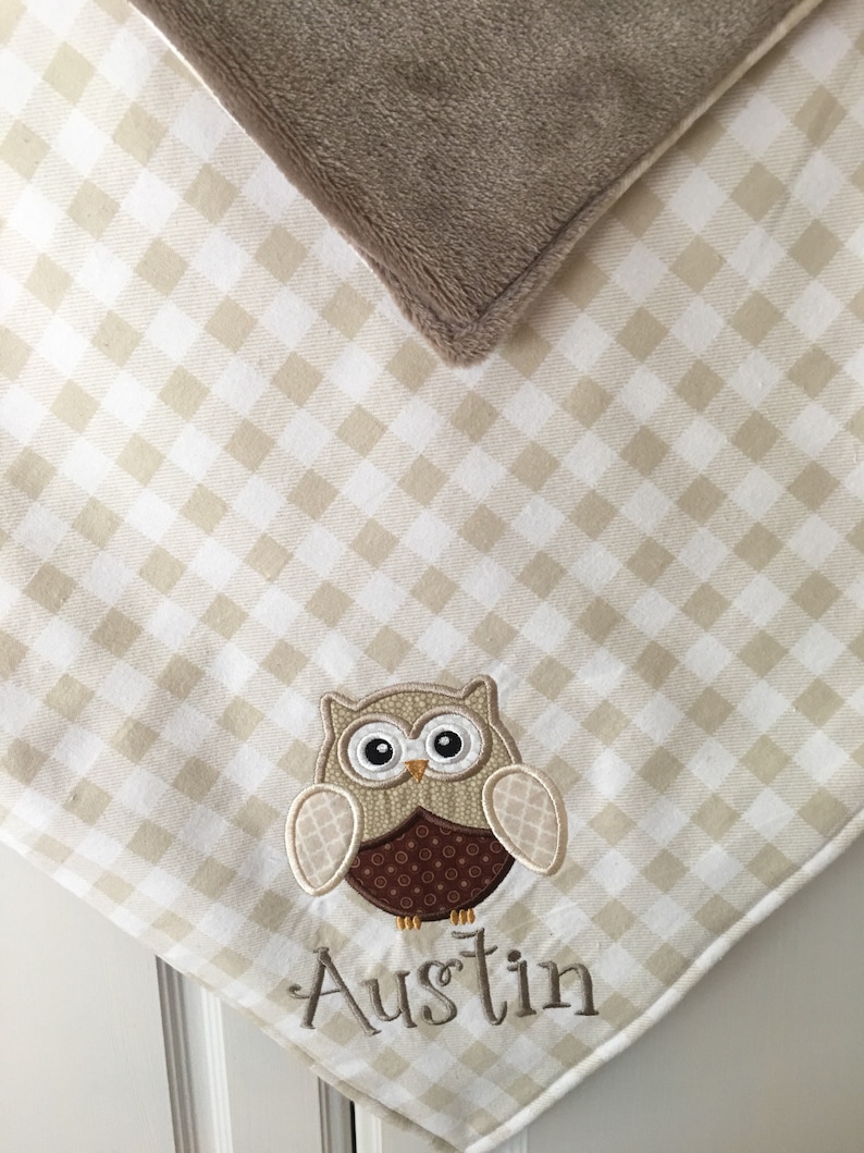 Owl Baby Nursery Personalized Baby Blanket Owl Baby Blanket Owl Blanket Owl Nursery Woodland Baby Nursery Woodland Baby Blanket