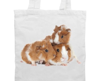 Guinea Pig Family Cotton Tote Shopping Bag