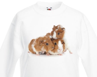 Guinea Pig Family Kids Childrens Unisex Jumper Sweatshirt - Pets Animal Cute Birthday Gift