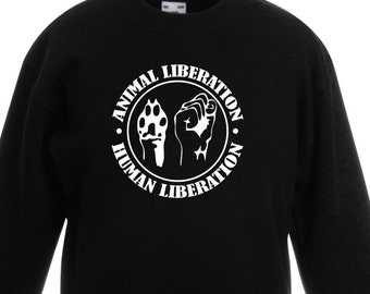 Animal Liberation Kids Childrens Unisex Jumper Sweatshirt - Vegan Vegetarian Animal Rights Political Testing