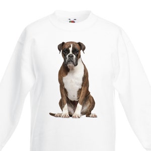 Boxer Dog Kids Childrens Unisex Jumper Sweatshirt - Dog Animal Pet Dog Lover German