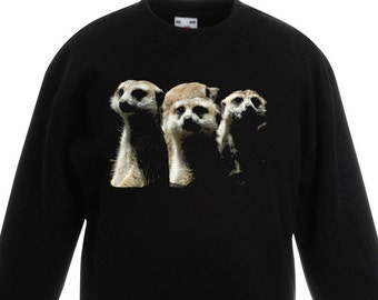 Stokstaartjes Unisex Kids Childrens Jumper Sweatshirt - Meer Kat Cats Meerkat Meercats